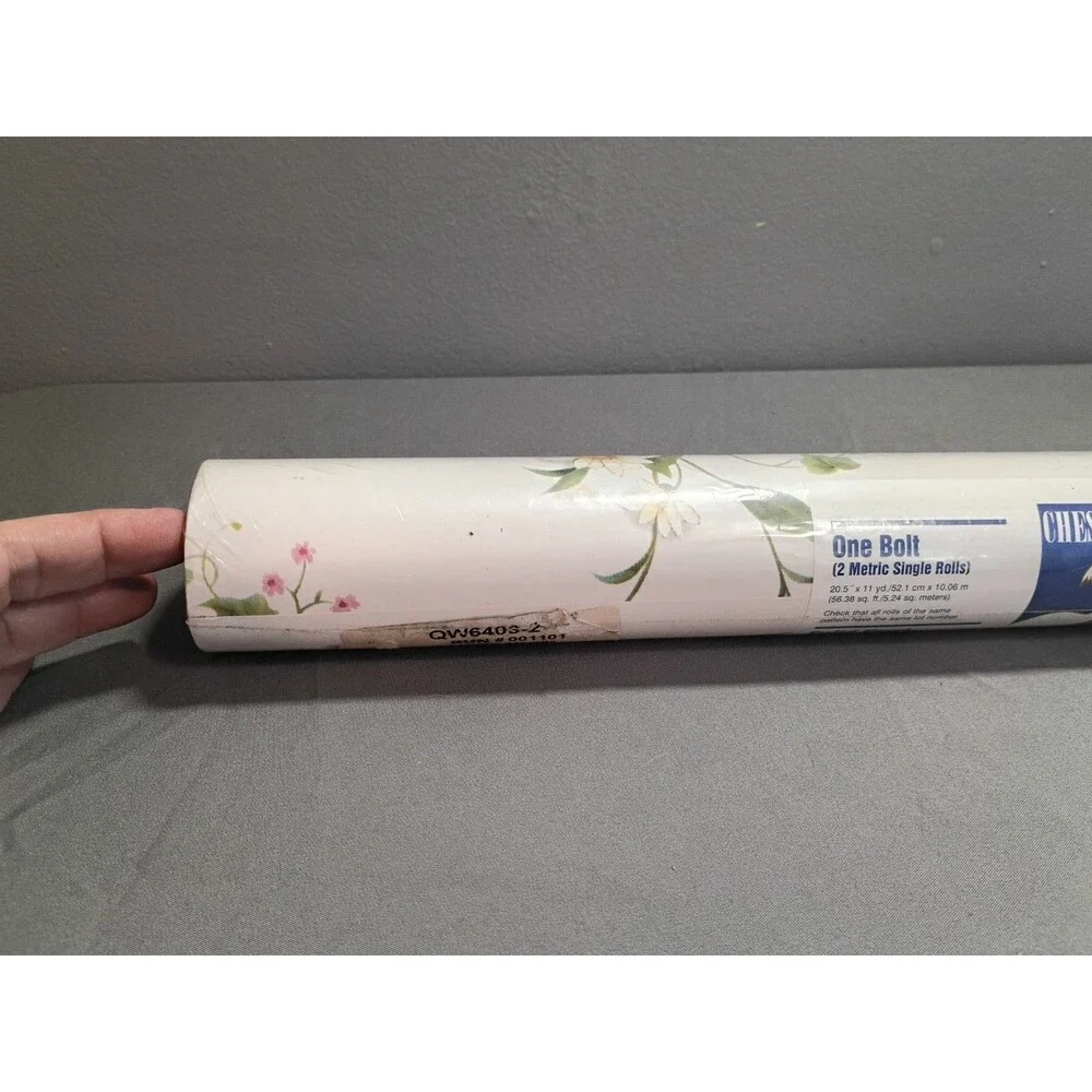 Chesapeake Solid Wallcovering Wallpaper Floral Design Pattern #WQ6403-2